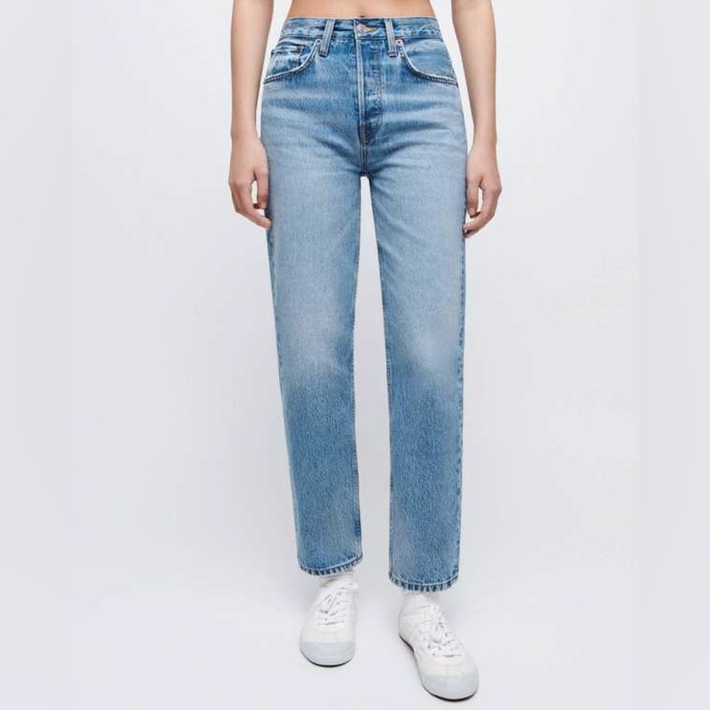 Re/done 70’s High Rise Stove Pipe denim size 26